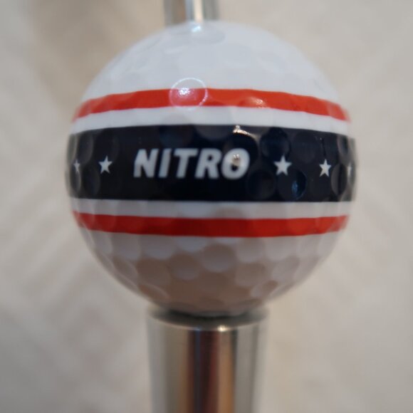 First Flight Eagle Wood Driver Beer Tap Handle w/Nitro 4 Patriotic Golf Ball - Picture 2 of 7
